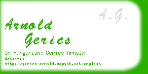 arnold gerics business card